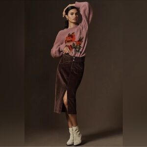 Pilcro Brown Corduroy Skirt from Anthropologie